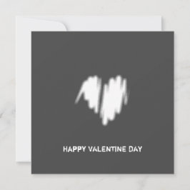 Cartão Clean Monocrome Modern Classy Vibe Love Heart