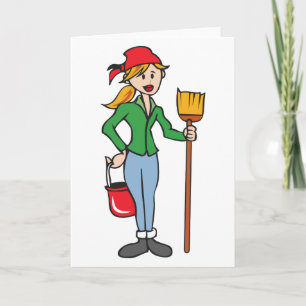 Cartão Cleaning Lady