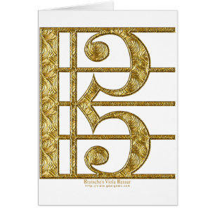 Cartão Clef de alto dourado