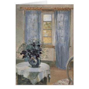 Cartão Clematite Azul no Estúdio do Artista, Anna Ancher