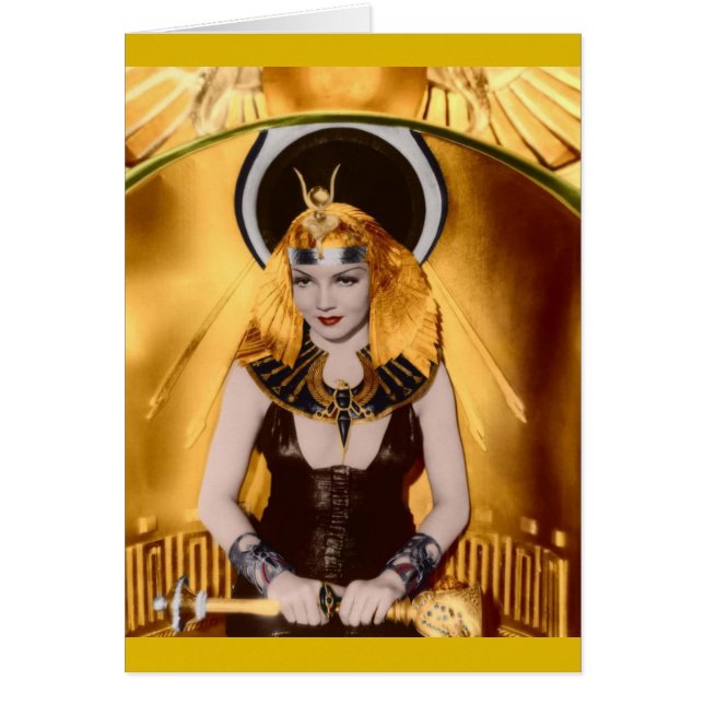 Cartão Cleopatra Claudette 1934 Colbert (Frente)
