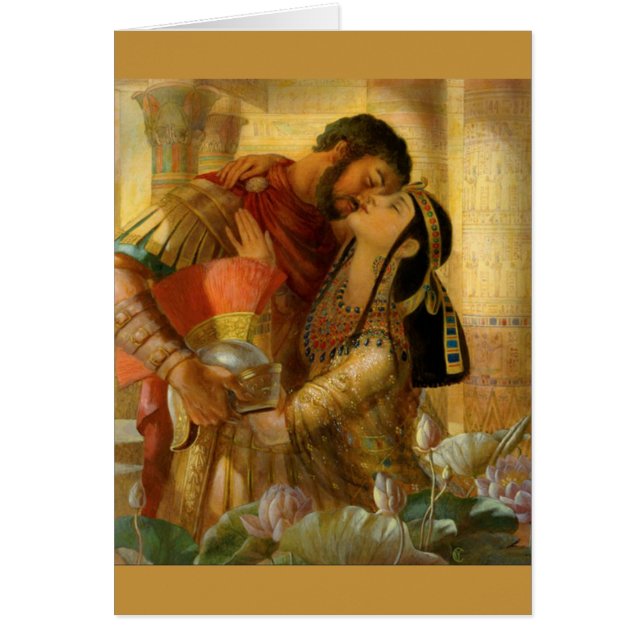 Cartão Cleopatra & Marc Antony por Leyendecker (Frente)