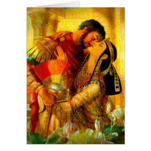 Cartão Cleópatra & Marc Antony por Leyendecker