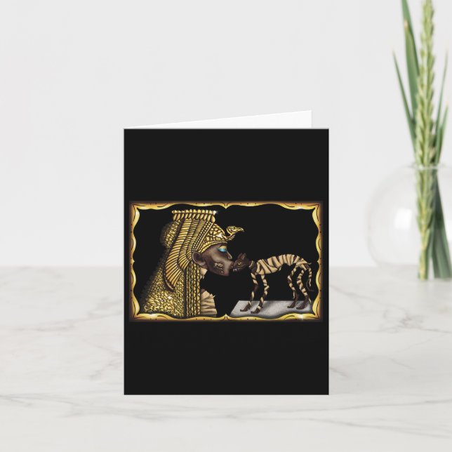 Cartão Cleópatra Mummy Dia de as Bruxas engraçado Costume (Frente)