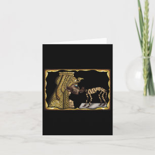 Cartão Cleópatra Mummy Dia de as Bruxas engraçado Costume