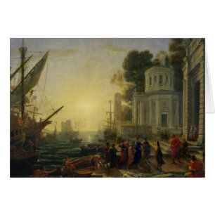 Cartão Cleopatra que desembarca na parte posterioa do