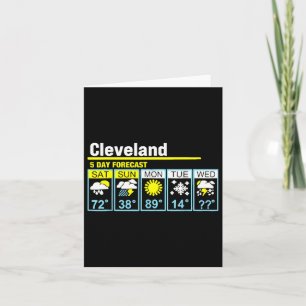 Cartão Cleveland 5 Dias Previsão Engraçado Tempo De Viage