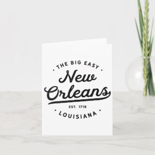 Cartão Click Retro Vintage New Orleans Louisiana Casual B