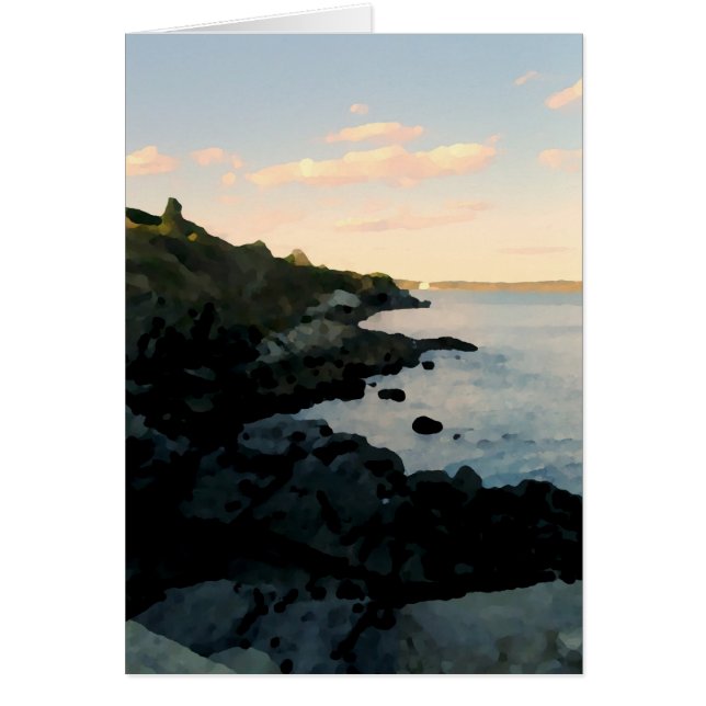 Cartão Cliffwalk, Newport, RI (Frente)