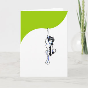 Cartão Clingy Alaskan Malamute