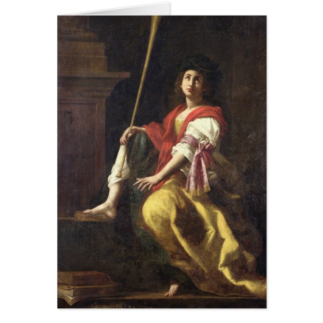 Cartão Clio, musa da história, 1624 (Frente)