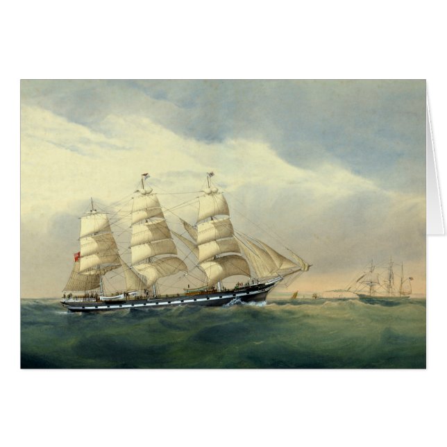 Cartão Clipper Navio Helen Pembroke 1870 (Frente Horizontal)