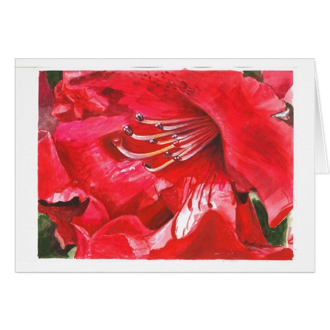 Cartão Close up do rododendro (Frente Horizontal)