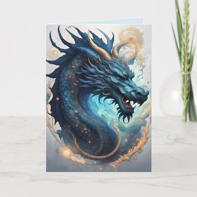 Cartão cloud dragon greeting card (Frente)