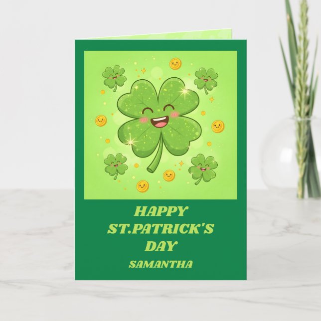 Cartão Clover Magic St. Patrick’s Day Card (Frente)