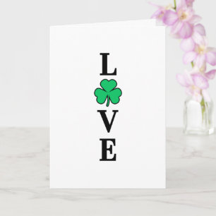 Cartão Clover Shamrock Irlanda AMA Elegante Todos os Obje