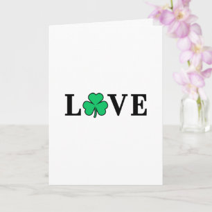 Cartão Clover Shamrock Irlanda AMA Elegante Todos os Obje
