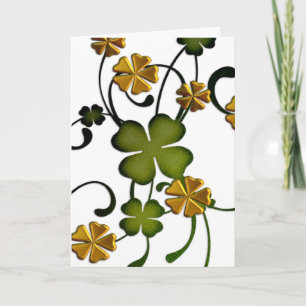 Cartão Clover Vine Irish Happy Birthday Greeting Card