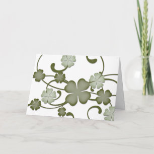 Cartão Clover Vine Irish March Happy Birday Card