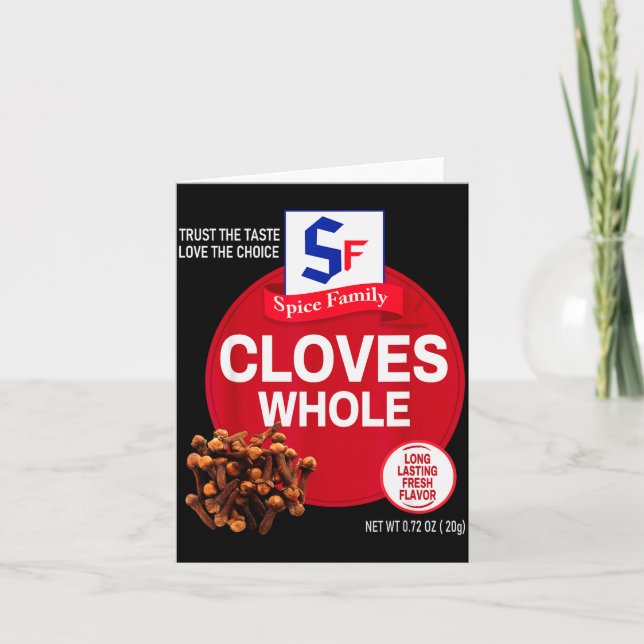 Cartão Cloves Whole Halloween Sce Costume Group Matching  (Frente)