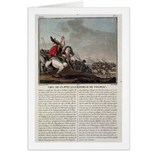 Cartão Clovis mim (c.466-511) na batalha de Tolbiac, 496