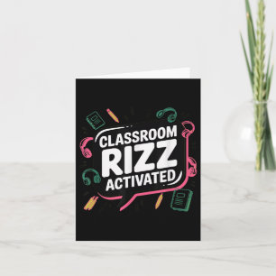 Cartão Clroom Rizz Ativado, Gen Z Alpha, De Volta À Escol