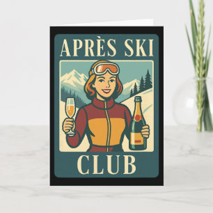 Cartão Clube Après Ski Esqui Retro Après Ski Férias de In