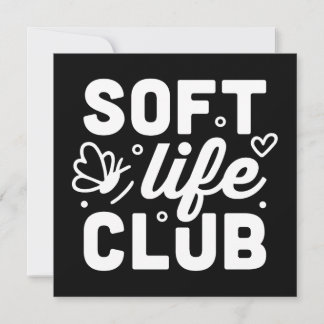Cartão Clube da vida suave grupo de autocuidado preto