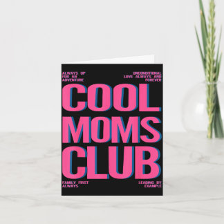 Cartão Clube das mães legais retrô feliz dia das mães mam