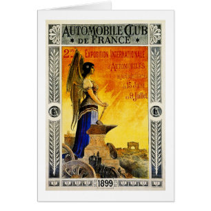 Cartão Clube de automóvel de France 1899