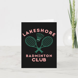 Cartão Clube de Badminton às Margens do Lago Preppy Gráfi