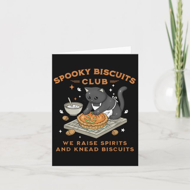 Cartão Clube de Biscoitos de Soky Black Cat Pumpkin Hallo (Frente)