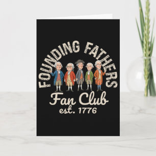 Cartão Clube de Fãs dos Pais Fundadores Est 1776 250 Anos