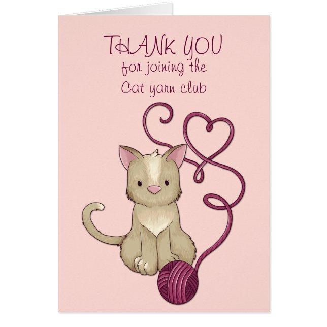 Cartão clube de fios de gatos (Frente)