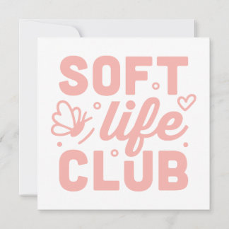 Cartão Clube de garotas da vida leve rosa