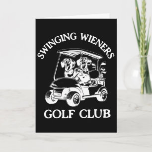 Cartão Clube de Golfe Swinging Wieners Dachshund Wiener D
