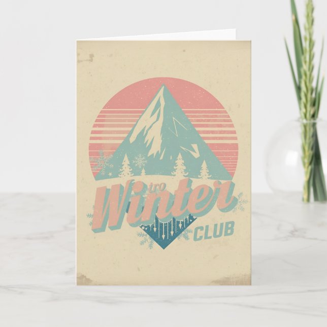 Cartão Clube de Inverno Retro (Frente)