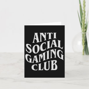 Cartão Clube de Jogos Anti Sociais Jogador de Vídeo Game