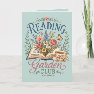 Cartão Clube de Leitura Jardim Cottagecore Floral