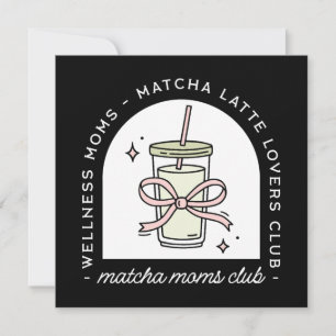 Cartão clube de mães matcha grupo engraçado de mães