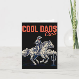 Cartão Clube de pais legais cowboy pai humorístico wester