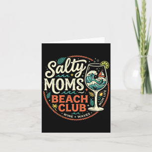 Cartão Clube de Praia da Vida de Mãe Salgada Vinho Ondas
