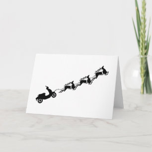 Cartão Clube de scooter mecânico feliz natal rena