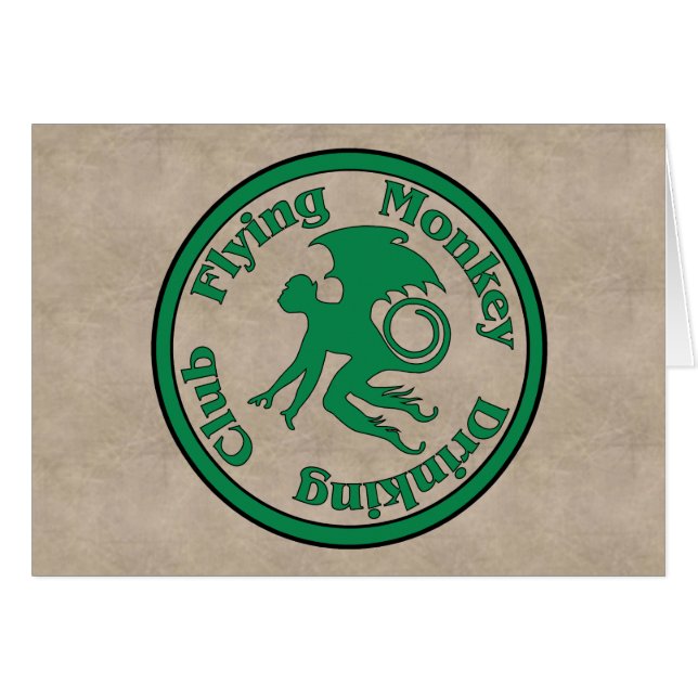 Cartão Clube do bebendo do macaco do vôo (Frente Horizontal)