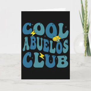Cartão Clube dos Avôs Groovy Retro Cool Dia dos Pais Novo