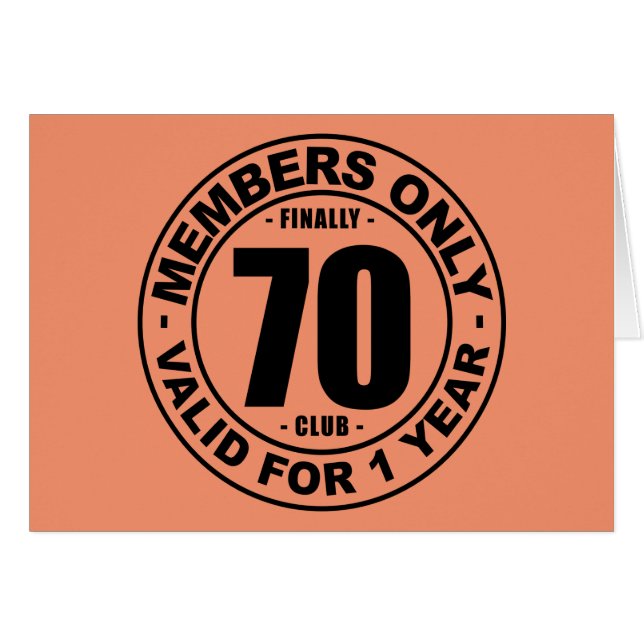 Cartão Clube finalmente 70 (Frente Horizontal)