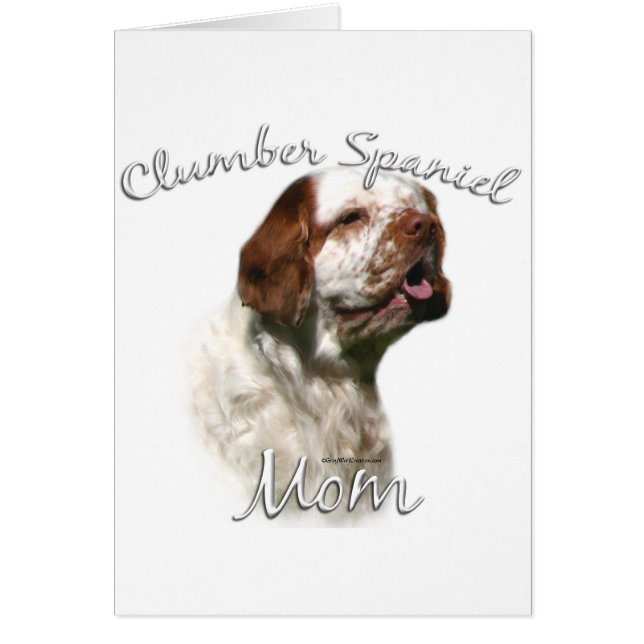 Cartão Clumber Spaniel Mãe 2 (Frente)