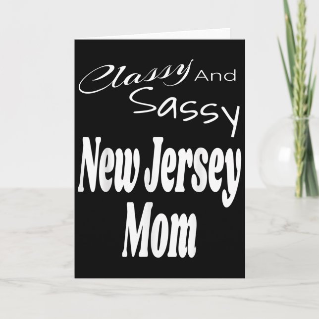 Cartão Cly And Sy New Jersey Mom Funny Humor Saying Quote (Frente)