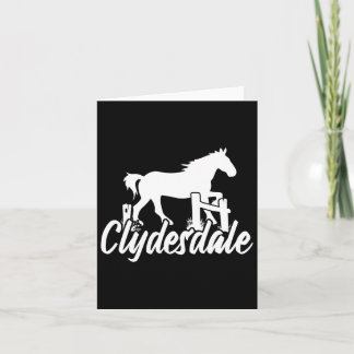 Cartão Clydesdale Draft Horse Pun Horseback