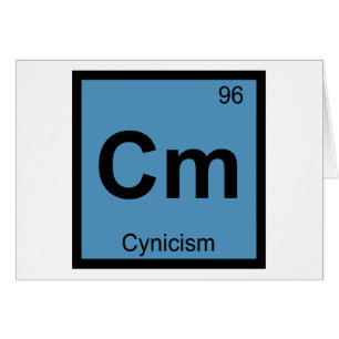 Cartão Cm - Cinismo Filosofia Símbolo Química